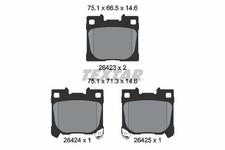 TEXTAR Bremsbeläge Satz Hinten für TOYOTA YARIS (P21, PA1, PH1) 2642301