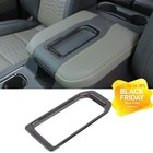 Black Wood Armrest Storage Box Cover Trim For Chevy Silverado/Suburban 2019+ ABS