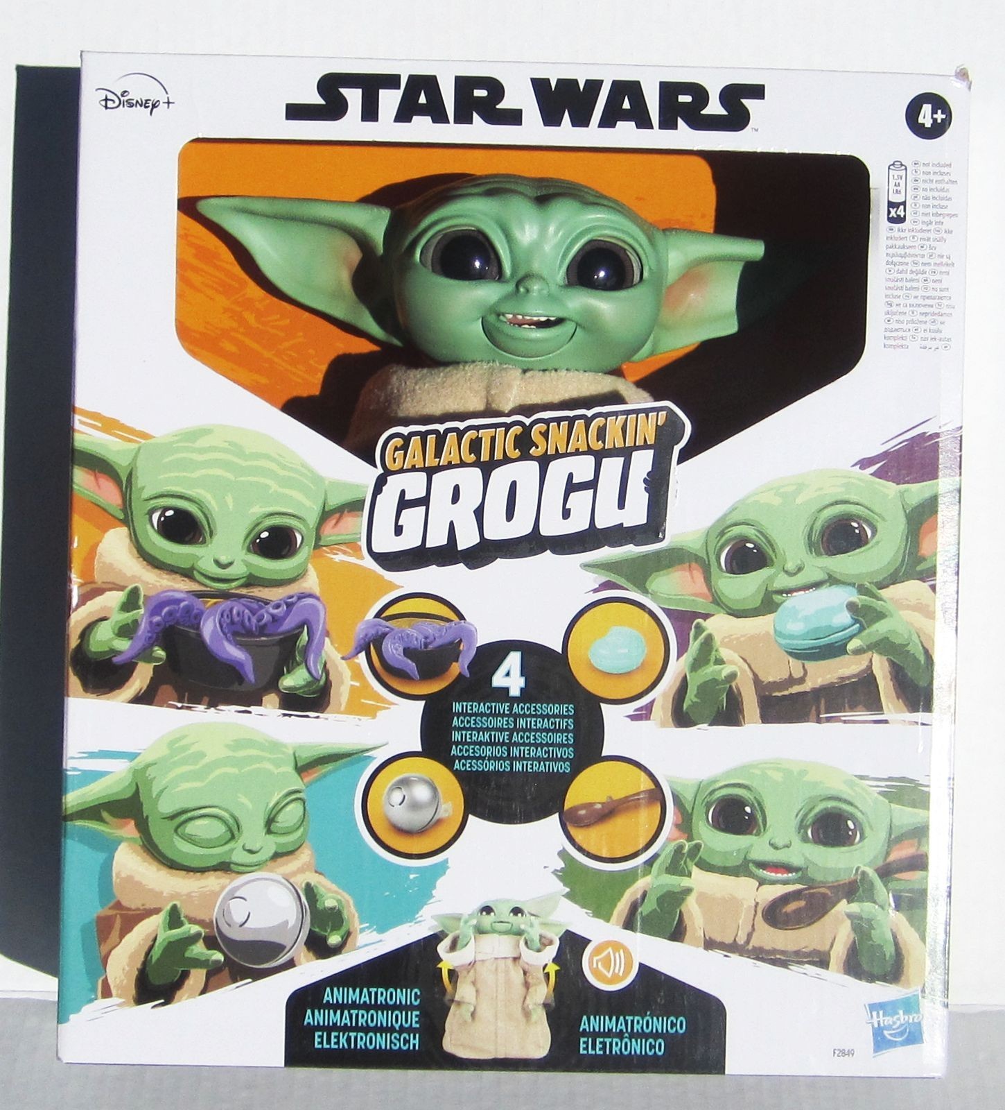 Star Wars BABY YODA GROGU Interactive Galactic Snackin Electronic NEW Retired!