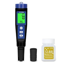 Ph Salt Meter Salinity Ph Tester for Saltwater Pool 6 in 1 Ph Salt EC TDS ORP Te