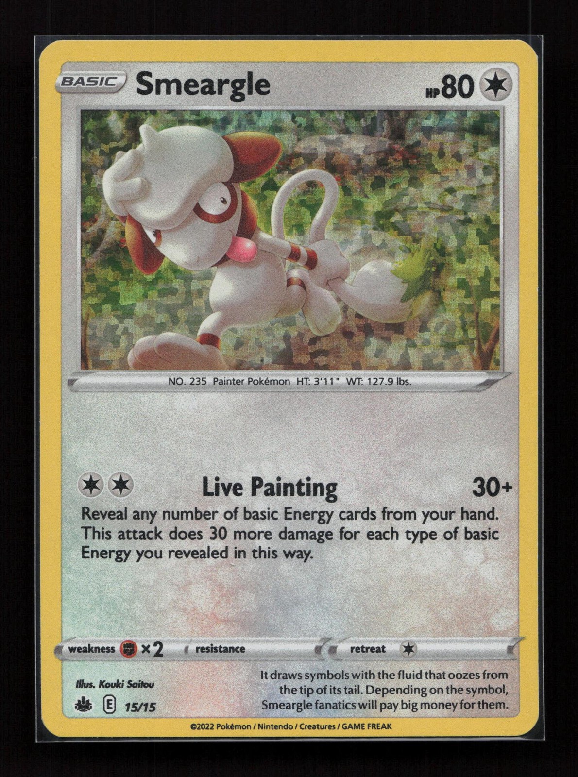 Smeargle 15/15 McDonald's Collection 2022 Pokemon Near Mint