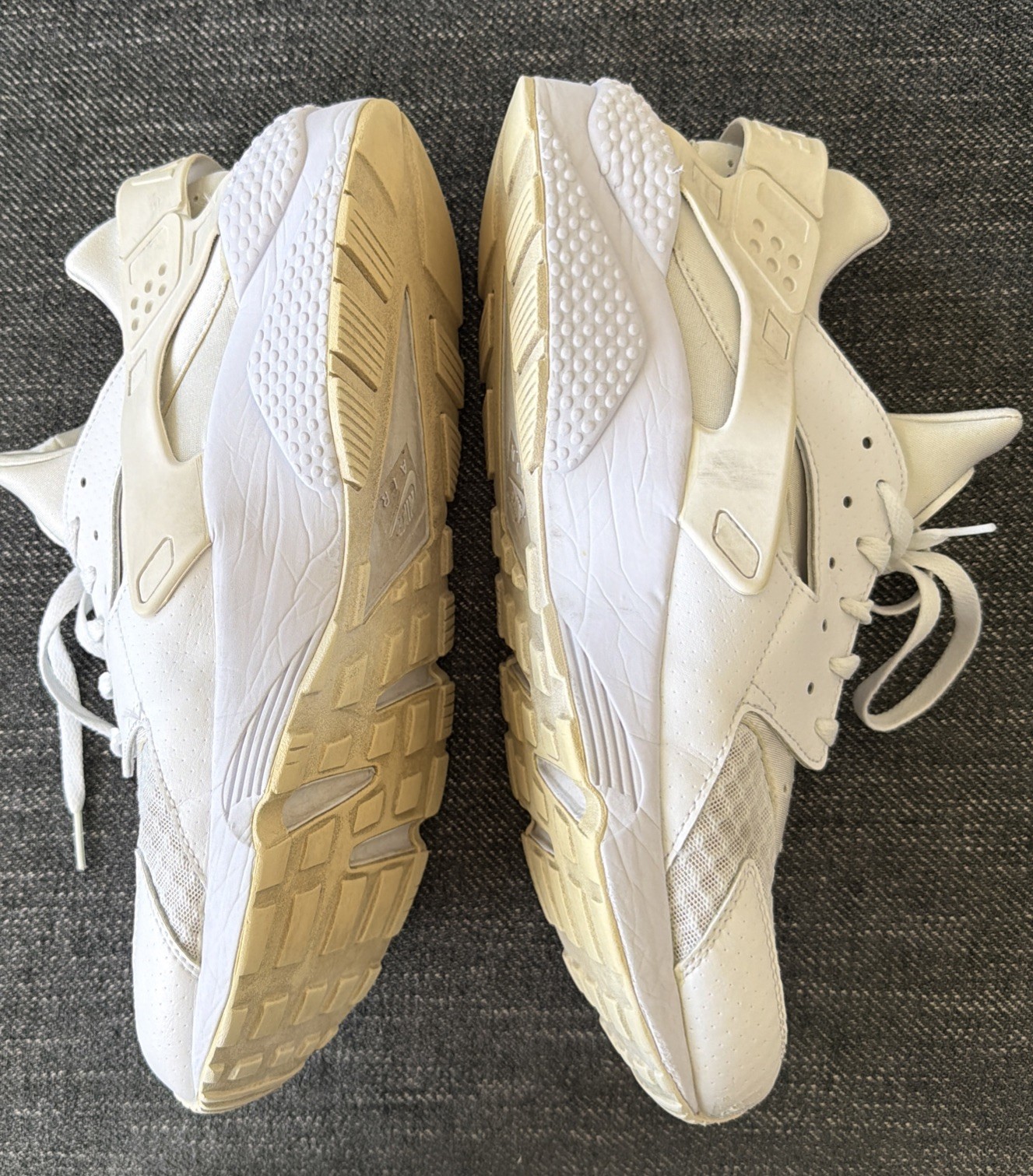 Size 15 Nike Air Huarache White/White-White Pure … - image 2