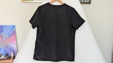 FIGS Technical Collection Black V-Neck Scrub Top Size L Chest Pocket