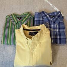 Lot Of 3 Ralph Lauren XL Long Sleeve Button Down Shirts