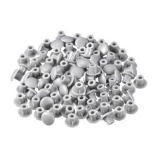 5mm 3/16" Dia PP Screw Hole Plugs for Furniture Cupboard, Gray 96 Pcs