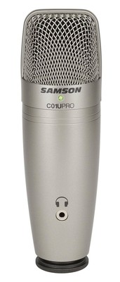 Samson C01U Pro - USB Studio Kondensatormikrofon mit Kopfhörerausgang für Ze