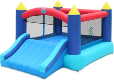 Bounce House, Inflatable Bouncer with Air Blower, Jumping Castle with Slide, Fam