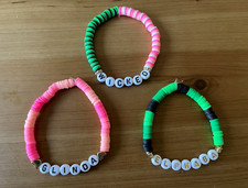 Personalized 3pc Stretch Bracelets Wicked Set...