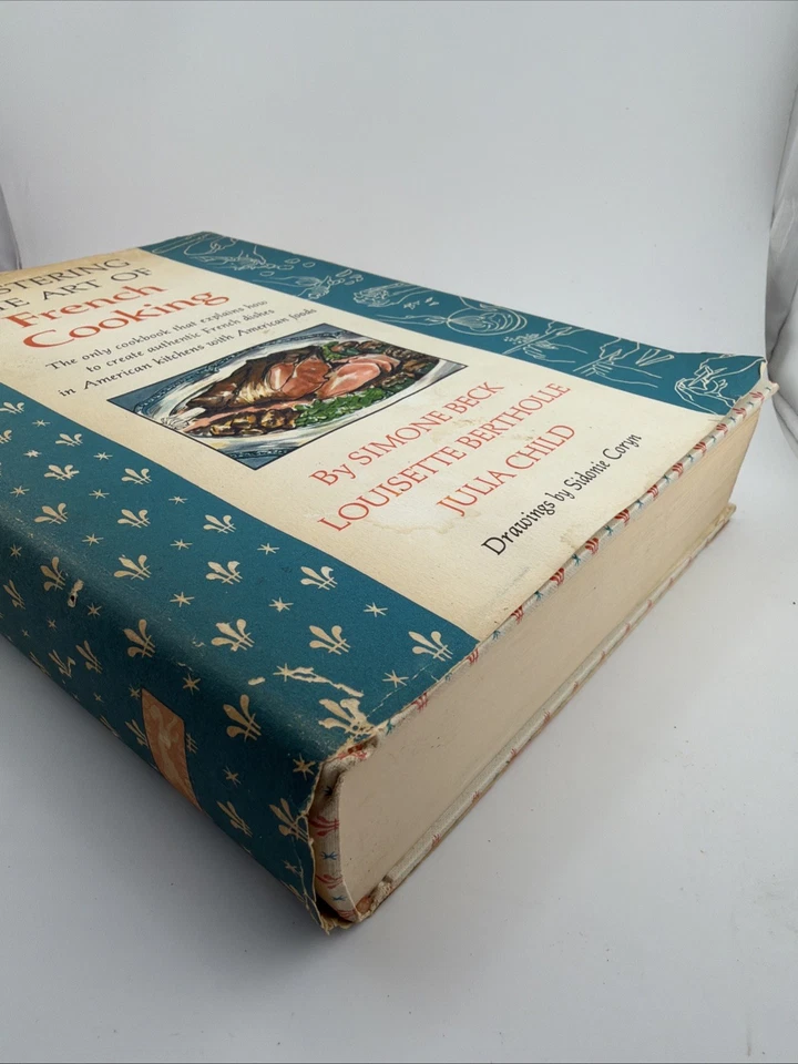 Mastering The Art of French Cooking Vol. 1 Julia Child Cookbook w/ DJ 1961 2nd Foto 4 de 4