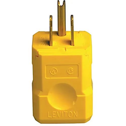 1PC LEVITON MANUFACTURING CO. 5256-VY Yl Python Plug 2Po 3Wi 5-15P 15A125V