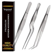 Kitchen Cooking Tweezers Culinary3 Piece Set Stainless Steel Tweezer Precision T
