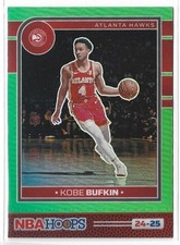 Kobe Bufkin 2024-25 Panini Hoops Green Prizm #/149