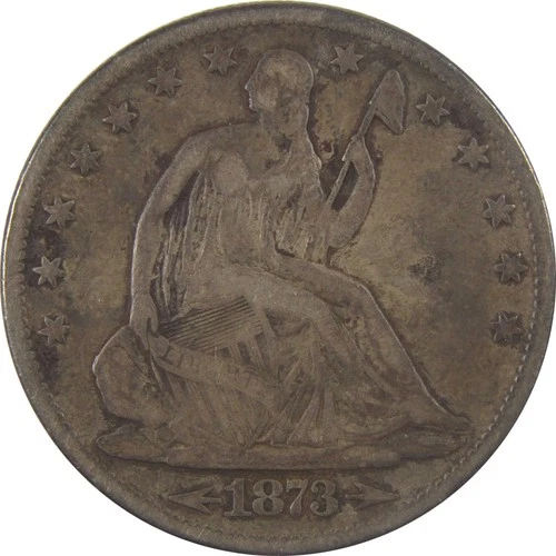 1873 Arrows Seated Liberty Silver Half Dollar F Fine SKU:I25225