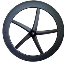 700C 25mm larghezza 5 razze clincher/tubolare ruote in carbonio profondità 65mm per pista