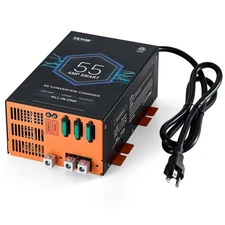 12V 55A RV Converter Charger 110V AC to DC with Intelligent Silent Cooling Fan