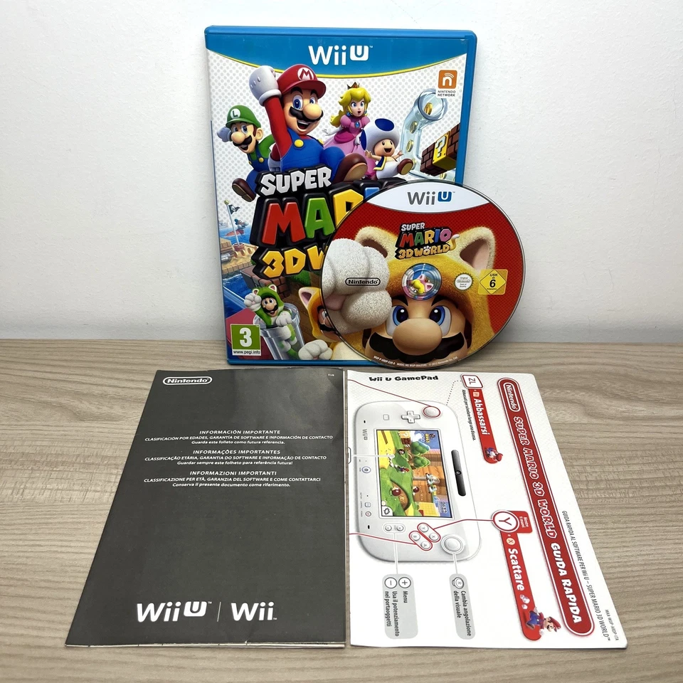 SUPER MARIO 3D WORLD - NINTENDO WIIU WII U - GIOCO USATO PAL VERSION, foto 1 di 5