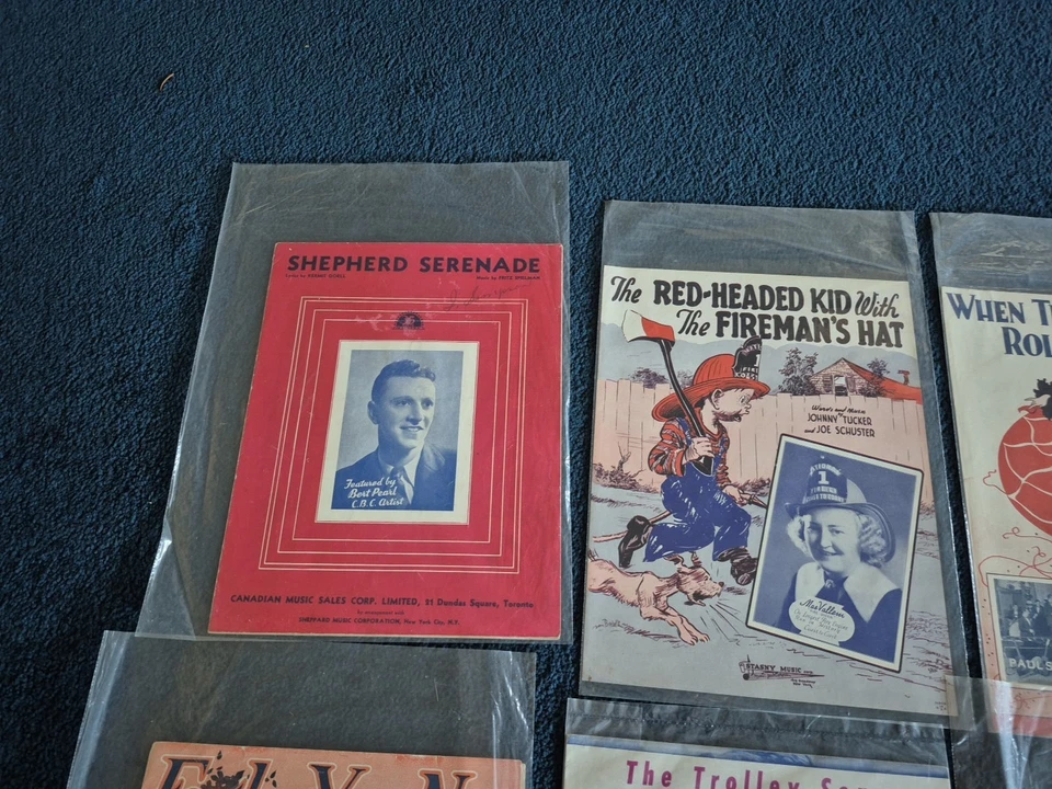 Lote De 10 Partituras Antiguas Variedad Canciones Románticas Amor Guerra GRÁFICOS + Foto 2 de 4