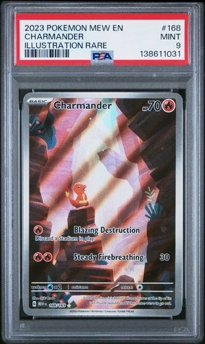 Pokémon Charmander 168/165 SV151 Illustration Rare Holo PSA 9 Graded
