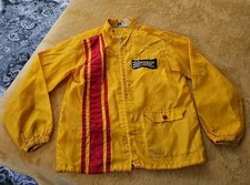 Swingster Bosch Windbreaker Kids Large Yellow Nylon Racing Vintage Sz Read 