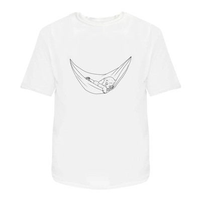 Unisex T-Shirt ''Schlafender Hängematte Hund'' - 100% Baumwolle (S-XXL) (TA054702)