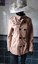 592-New stylish  Flex Supply Beige Double Breasted winter Coat - Size Medium