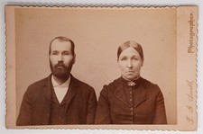Cabinet Card T. G. Smith Husband And Wife Romantic Couple Bearded Man Landscape