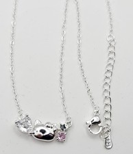 925 Sterling Silver Sanrio Hello Kitty Charm Necklace
