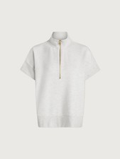 VARLEY New Womens Ritchie Short Sleeve Sweat Ivory Marl Size Small Ships Free
