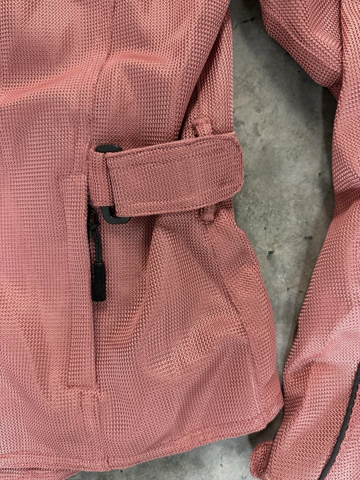 Chaqueta de malla reflectante Harley Davidson para mujer ROSA Riding Gear S bolsillo con cremallera Foto 3 de 4