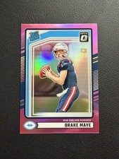 2024 Panini Donruss - Rated Rookie Drake Maye #379 Optic Preview Pink Prizm (RC)