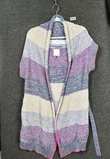 Rebecca Taylor Knit Wrap Cardigan Sweater Womens Size XS Multicolor Wool Blend