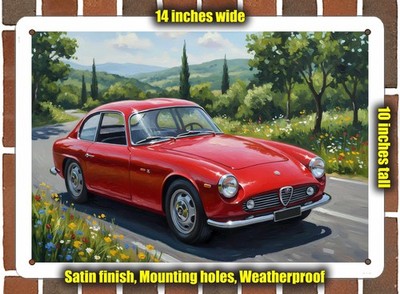 Metal Sign - 1962 OSCA 1600 GTZ Zagato Berlinetta Oil Painting - 14x10