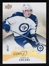 2015-16 Upper Deck Ice Exquisite Rookies Gold Spectrum 6/27 Nikolaj Ehlers 7ez