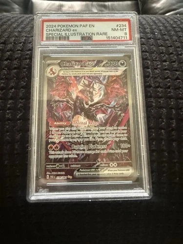 2024 POKEMON PAF EN-PALDEAN FATES SPECIAL ILLUSTRATION RARE CHARIZARD EX PSA 8