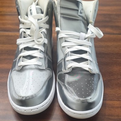 Nike CLOT x Dunk High Flux Metallic Silver/White High Top Sneaker DH4444-900