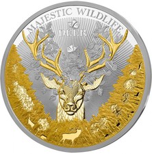 2024 Samoa $10 Majestic Wildlife: Deer - 5 Ounce Fine Silver Coin