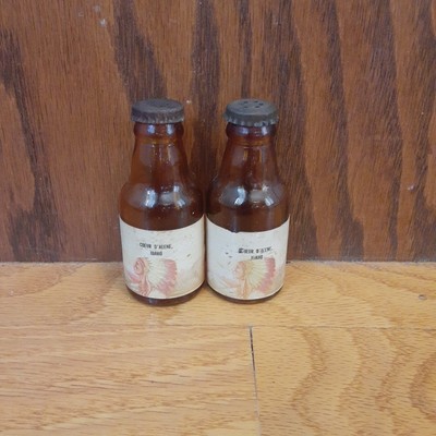 Coeur D'Alene Idaho Amber Beer Bottle  Salt & Pepper Shakers Muth Buffalo