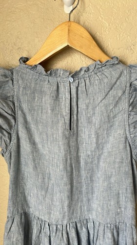 LAKE blue Linen Helen Tiered Dress - Bild 5 von 6