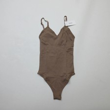 Spanx Womens Thong Bodysuit Size S UK 8-10 Cafe Au Lait Shapewear NWT