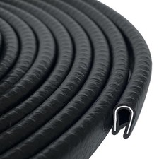 Rubber Edge Trim Black 26Feet, Fits 1/16  Edge, Flexible U Channel Rubber Sea...