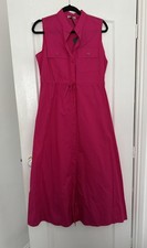 Splendido Maxi Abito Made In Italy Rosa Brillante Taglia Large (12-14) Nuovo Con Etichette