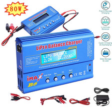80W Fast Digital Balance Charger for iMAX B6 AC LCD RC LiPo LiFe NiCD Battery