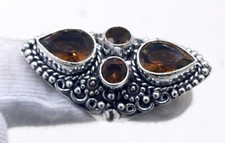 Smoky Quartz Handmade 925 Sterling Silver Statement Ring-Mother's Day Gift