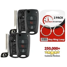 2 For 2011 2012 2013 Kia Soul Keyless Flip Remote Car Key Fob Shell Case Pad