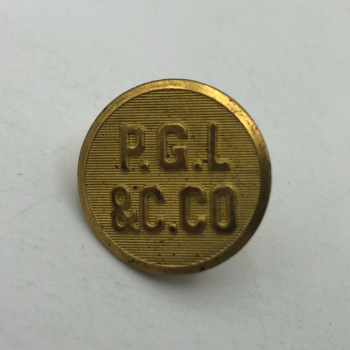 Pulsante PGL&C Popoli Luce Gas + Bottone Uniforme Società Coca Cola Vintage Antico - Foto 4 di 12