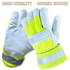 Leather High Quality Heavy Duty Rigger Gloves Cut Proof Builder Gardening Work