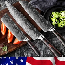 Kitchen Knife Set Stainless Steel Forged Ultra Sharp Cooking Chef Knives Cleaver