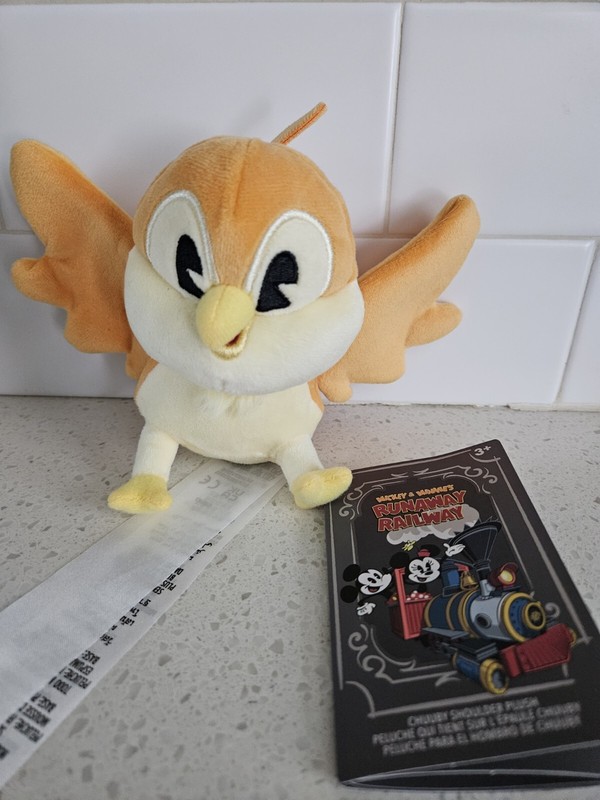 Disney Parks Runaway Railroad Chuuby Bird Magnetic Shoulder Pal Plush Magnet New
