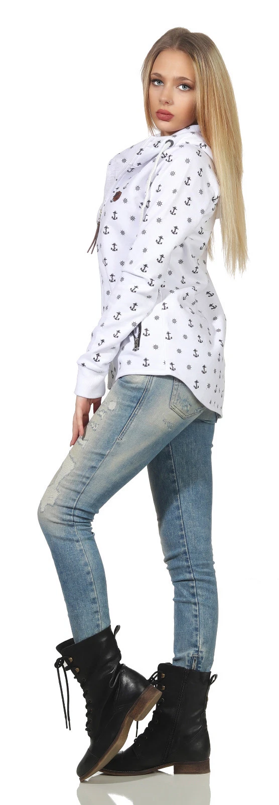 SACAI Felpa con cappuccio pullover manica lunga felpa yoga sport basball 34 44