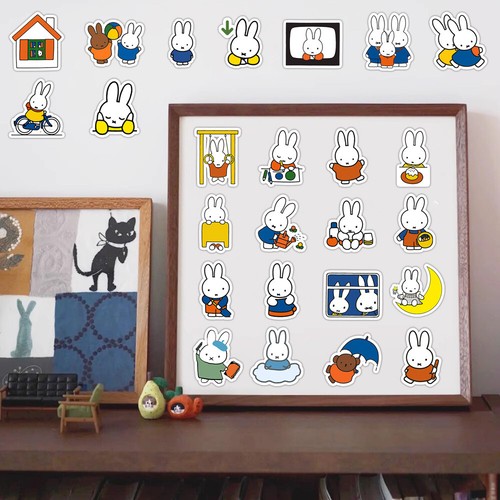 New 60pcs New Miffy Cartoon Stickers Waterproof Notebook Stationery Sticker - Picture 4 of 6